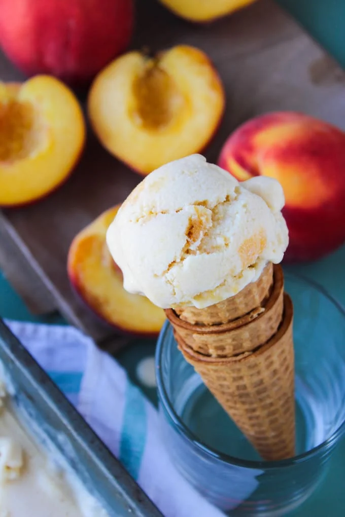 19 Peach Ice Cream Churn Recipes Image