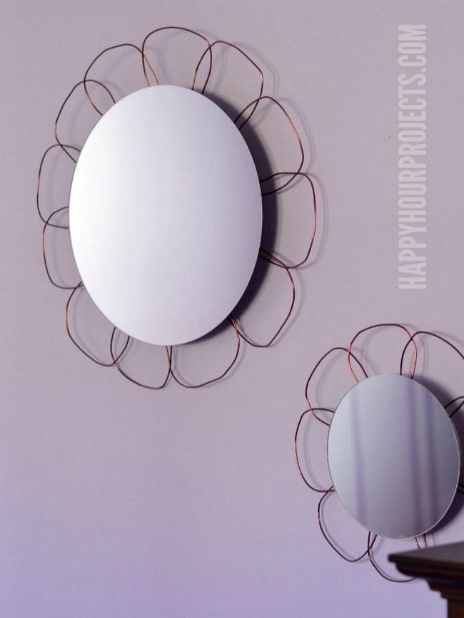 11 DIY Flower Mirror Ideas Image