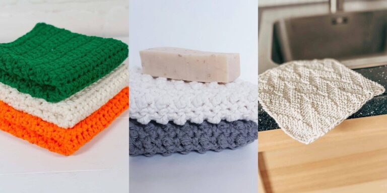 29 Crochet Dish Cloth Patterns With Yarns