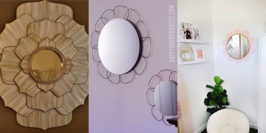 11 DIY Flower Mirror Ideas