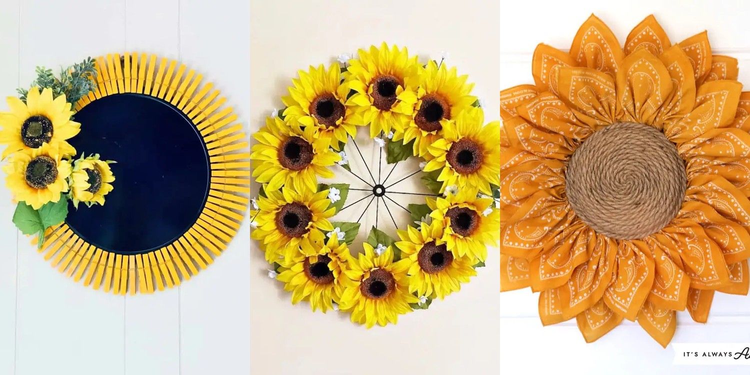 17 DIY Sunflower Wreath Ideas