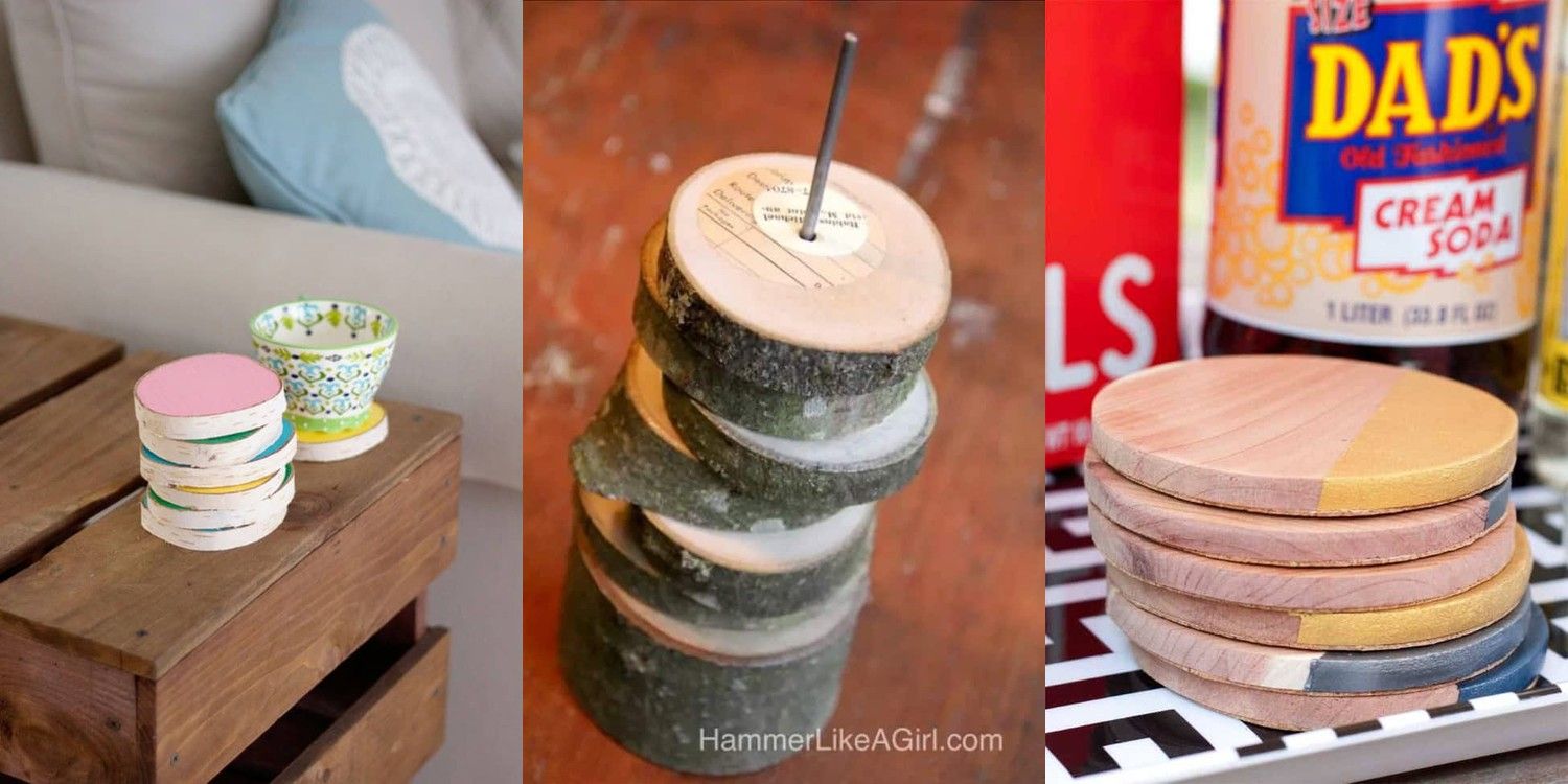 10 DIY Wooden Coasters Ideas