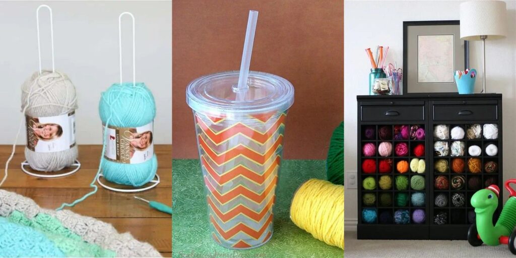 10 DIY Yarn Holder Ideas