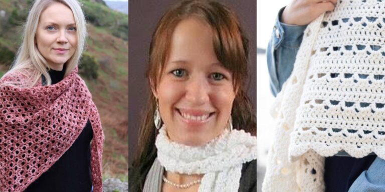 33 Fan Lace Scarf Crochet Patterns