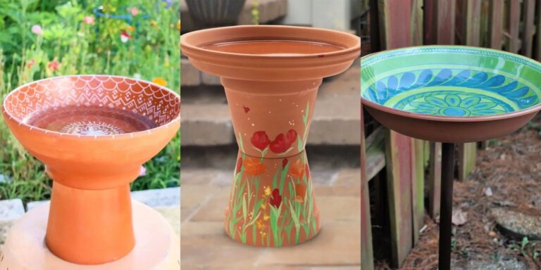 20 Homemade DIY Bird Bath Ideas