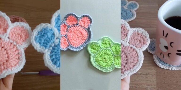 30 Paw Coaster Crochet Patterns