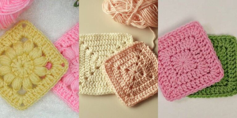 32 Solid Granny Square Crochet Patterns